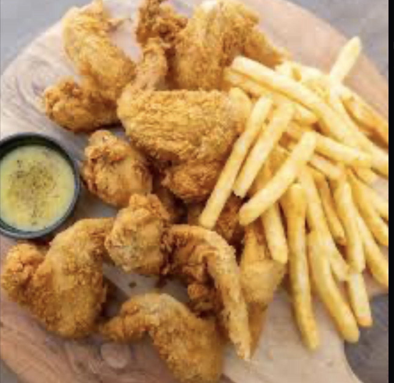 Wings and fries