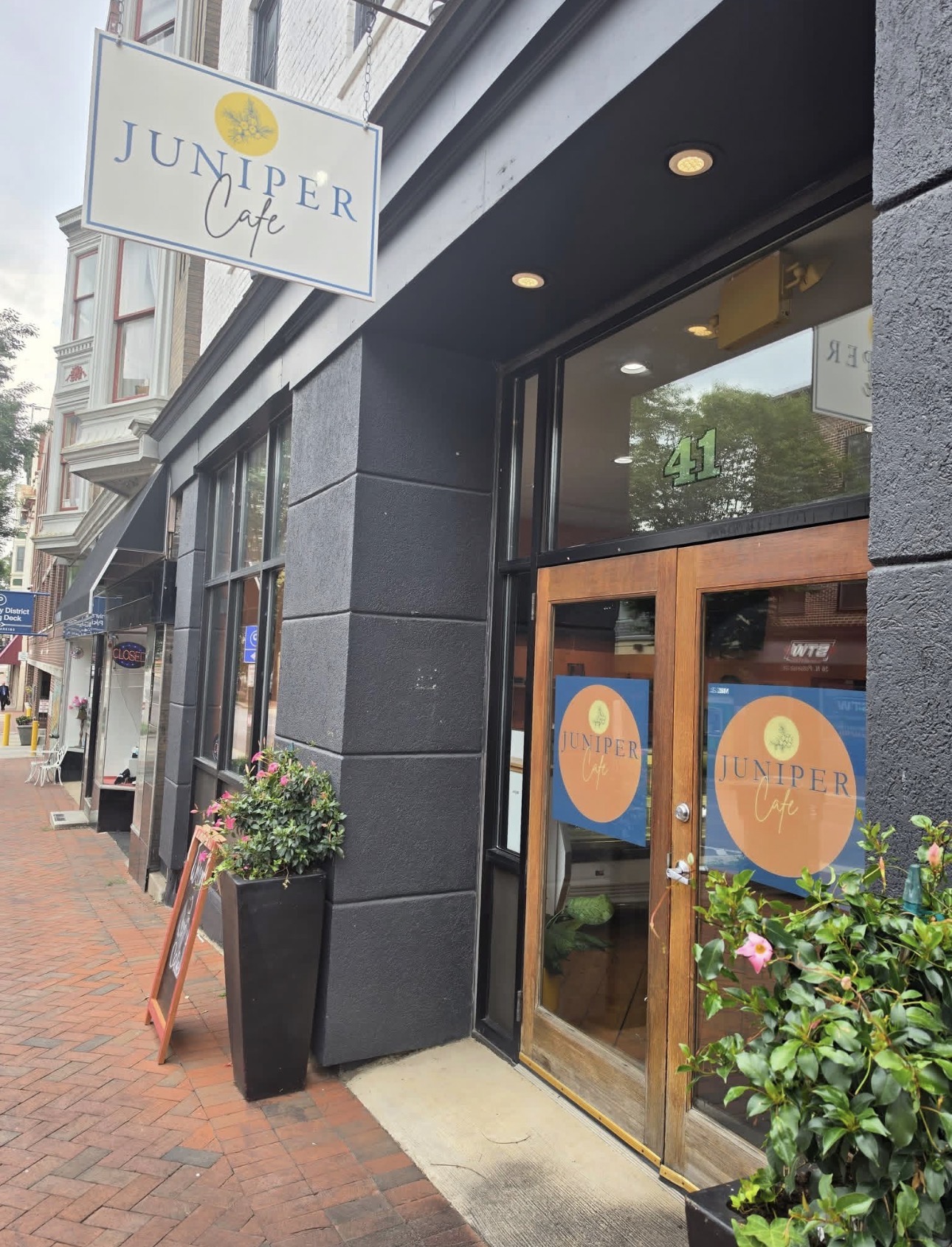 Juniper Cafe storefront on Patrick Street